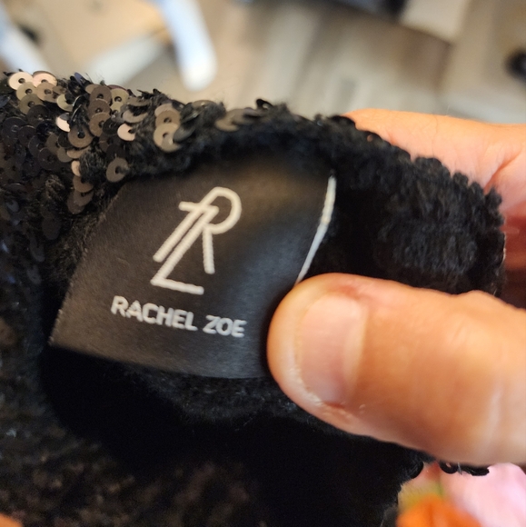 Rachel Zoe black sequence beret hat - Picture 7 of 7